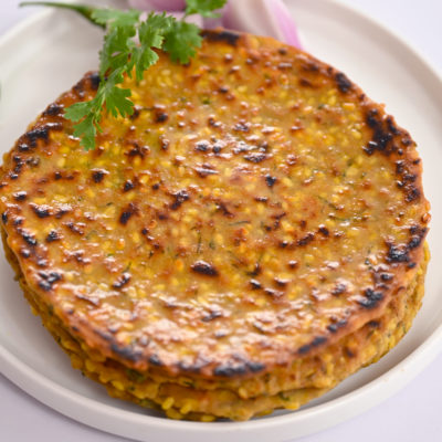 Moong Dal Paratha Chilli Garlic Raita