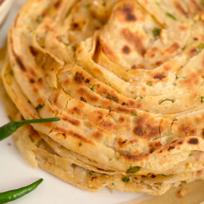 Chilli Garlic Lacha Paratha